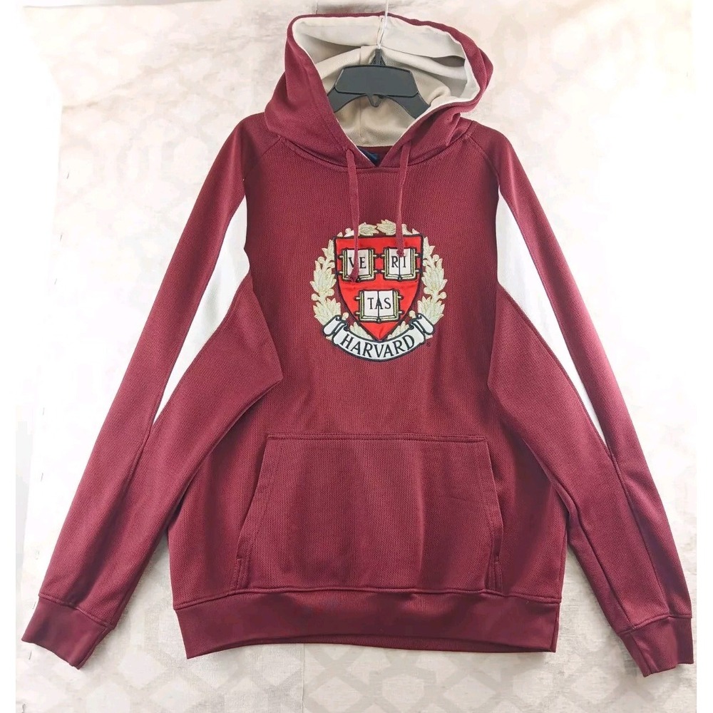 Pro Player Harvard University Hoodie Mens Large Red Vintage